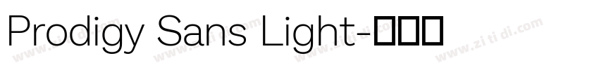 Prodigy Sans Light字体转换